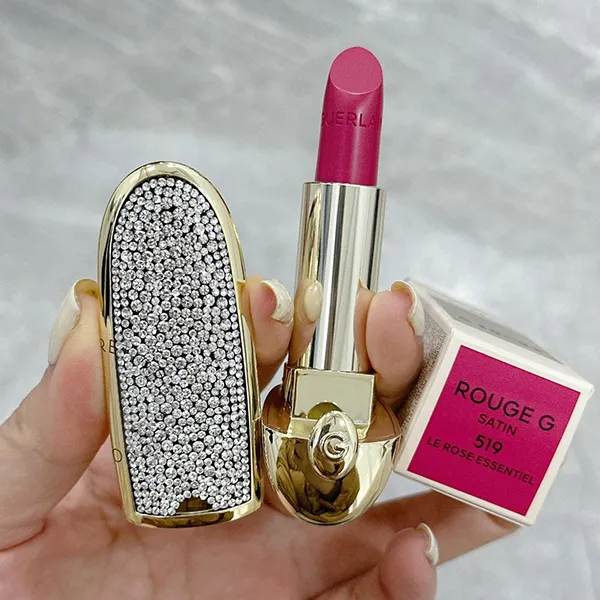 Son Guerlain Rouge G Velvet The Lipstick Shade 519 Le Rose Essentiel Màu Hồng Trầm - Son Môi - Vua Hàng Hiệu