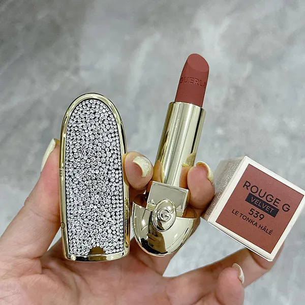 Combo Vỏ + Son Guerlain Rouge G Velvet Warm Brown Refill Lipstick 539 Le Tonka Hale Màu Nâu Tây - Son Môi - Vua Hàng Hiệu