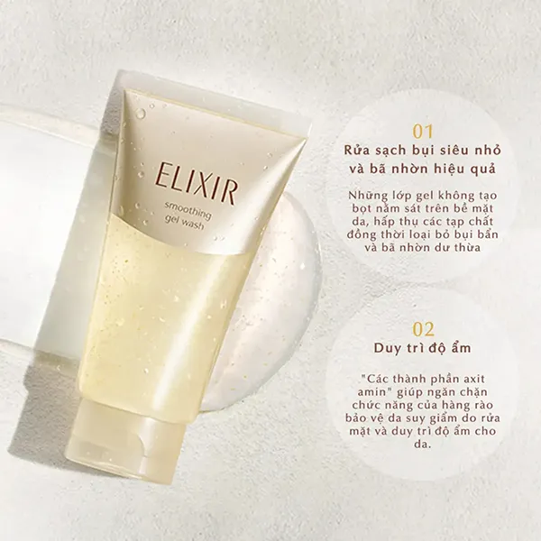 Sữa Rửa Mặt Dạng Gel Elixir Smoothing Cleansing Wash 105g