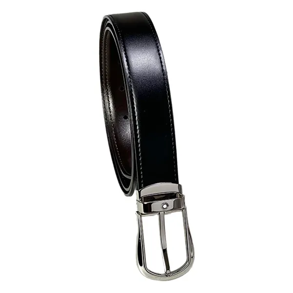 Thắt Lưng Nam Montblanc Round Trapeze SH Pall 30mm Leather Belt Màu Nâu - Đen - Thắt lưng - Vua Hàng Hiệu