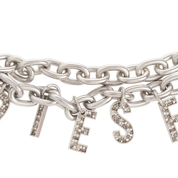 Thắt Lưng Nữ Diesel Logo-charm Chain-linked Embellished Belt X09791PR581H1534 Màu Bạc - Thắt lưng - Vua Hàng Hiệu