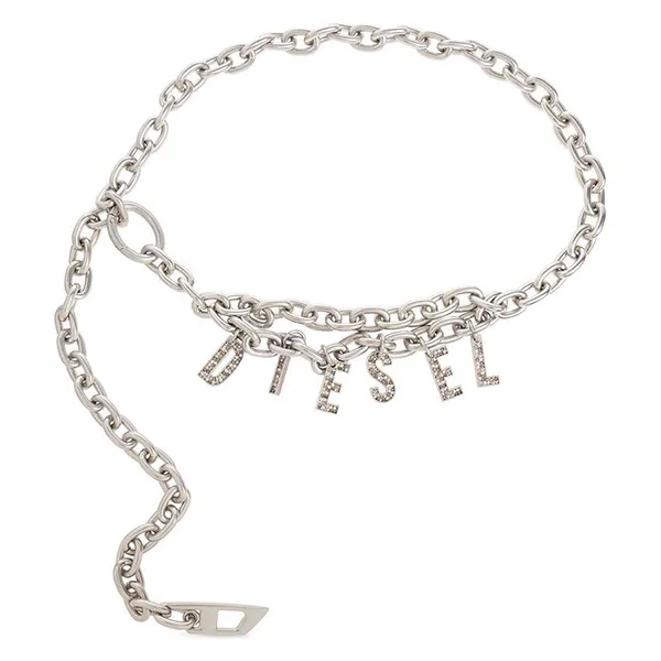 Thắt Lưng Nữ Diesel Logo-charm Chain-linked Embellished Belt X09791PR581H1534 Màu Bạc - Thắt lưng - Vua Hàng Hiệu
