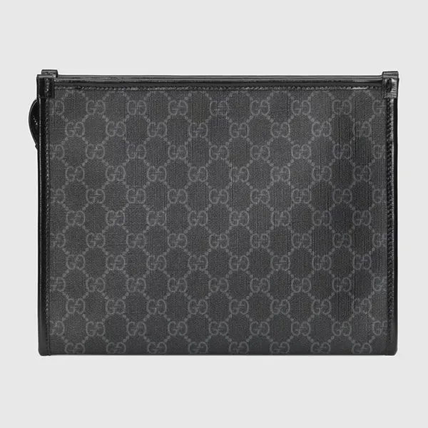 Túi Cầm Tay Nam Gucci Gucci Beauty Case With Interlocking G Black Màu Đen
