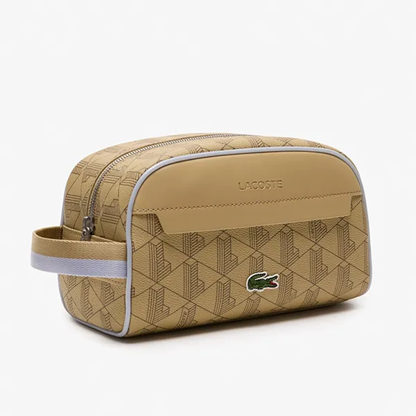 Túi Cầm Tay Nam Lacoste The Blend Toiletry Clutch Bag NH4559BG Màu Be - Túi xách - Vua Hàng Hiệu