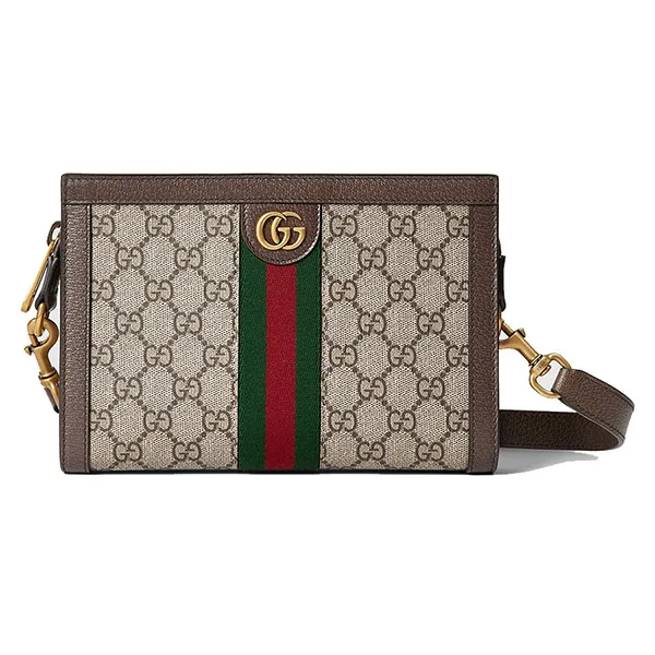 Túi Đeo Chéo Gucci Ophidia Super Mini Bag Màu Nâu Be