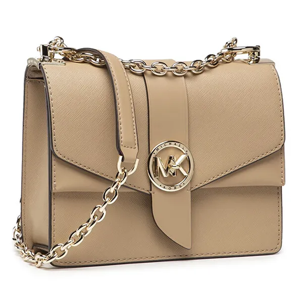Túi Đeo Chéo Michael Kors MK Greenwich Saffiano Leather Crossbody Bag Beige 32T1LGRC5L Màu Be