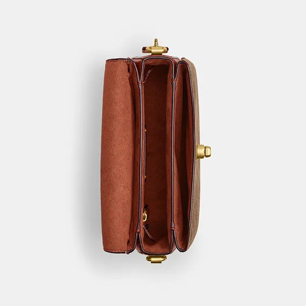 Túi Đeo Chéo Nữ Coach Cassie Crossbody Bag 19 In Signature Canvas 89089 CV436 Màu Nâu Be - Túi xách - Vua Hàng Hiệu