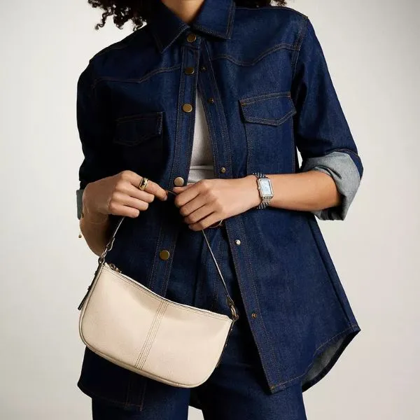 Túi Đeo Chéo Nữ Fossil Jolie Leather Small Crossbody Bag ZB11097120 Màu Kem - Túi xách - Vua Hàng Hiệu