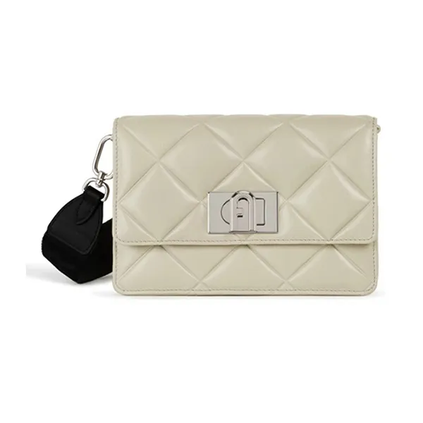 Túi Đeo Chéo Nữ Furla Borsa Bandoliera 1927 Soft Marmo C Nero Màu Trắng Ngà - Túi xách - Vua Hàng Hiệu