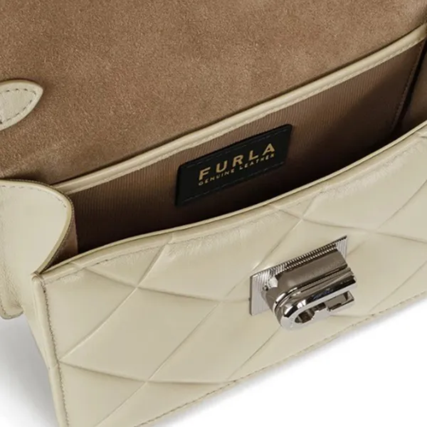 Túi Đeo Chéo Nữ Furla Borsa Bandoliera 1927 Soft Marmo C Nero Màu Trắng Ngà - Túi xách - Vua Hàng Hiệu