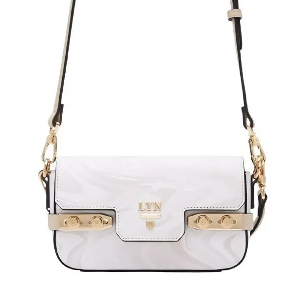 Túi Đeo Chéo Nữ Lyn Mini Fineness Marble LL24FBS169 Crossbody Bag Màu Be