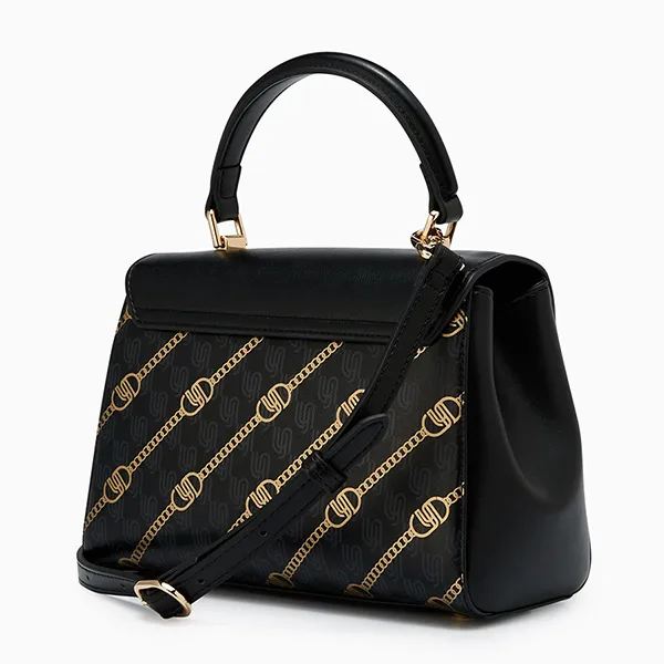 Túi Đeo Chéo Nữ Lyn Neola Infinite Top Handle Handbag - Printed Black LL25CBM161 Màu Đen