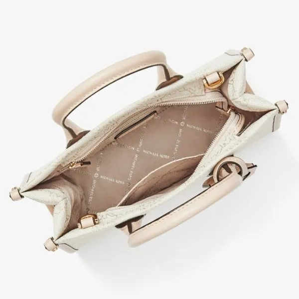 Túi Đeo Chéo Nữ Michael Kors MK Mirella Logo 35F2G7ZC5B Màu Be