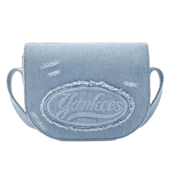 Túi Đeo Chéo MLB Lettering Vintage Denim Crossbody Bag New York Yankees 3ACRVD15N-50BLL Màu Xanh Blue - Túi xách - Vua Hàng Hiệu