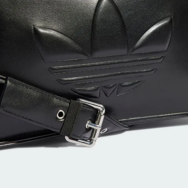 Túi Đeo Vai Adidas Polyurethane Embossed Trefoil Shoulder Bag IT7380 Màu Đen - Túi xách - Vua Hàng Hiệu