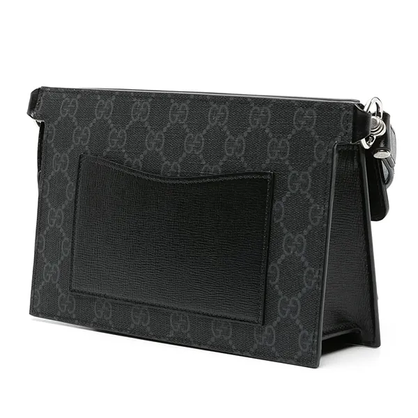 Túi Đeo Vai Nam Gucci GG Supreme Canvas Belt Bag 74630092TCF Màu Đen Xám - Túi xách - Vua Hàng Hiệu
