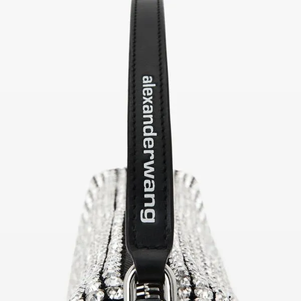 Túi Đeo Vai Nữ Alexander Wang Heiress Flex Crystal Mesh Shoulder Bag Màu Bạc - Túi xách - Vua Hàng Hiệu