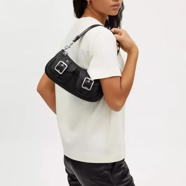 Túi Đeo Vai Nữ Coach Ashton Baguette CM079 Shoulder Bag Màu Đen