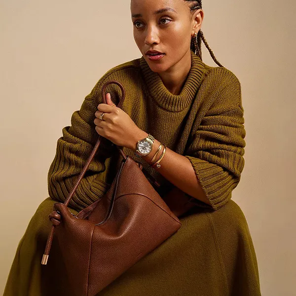 Túi Đeo Vai Nữ Fossil Willa Leather Shoulder Bag ZB11119200 Màu Nâu
