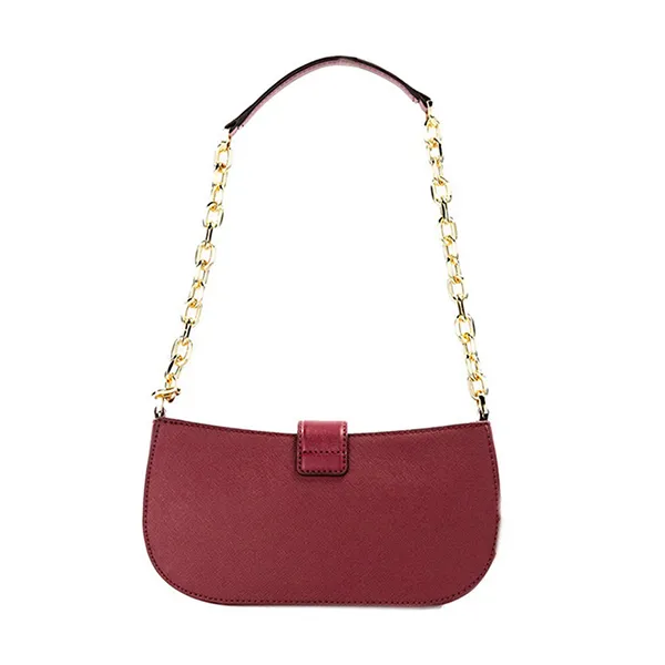 Túi Đeo Vai Nữ Michael Kors MK Carmen Small Pouchette Shoulder Bag 35F2GNMC0L Màu Đỏ Đô