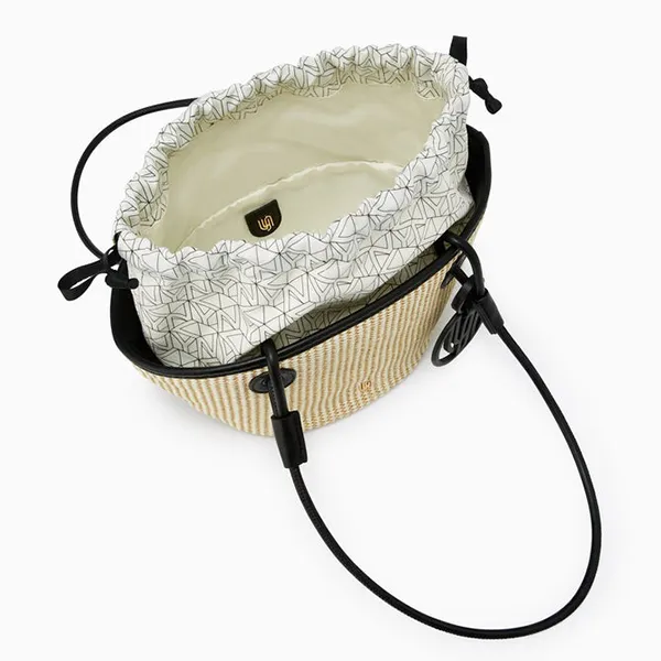 Túi Tote Nữ Lyn Makayla Infinite Basket S Tote Bag LL25CBM147 Black Màu Đen Be
