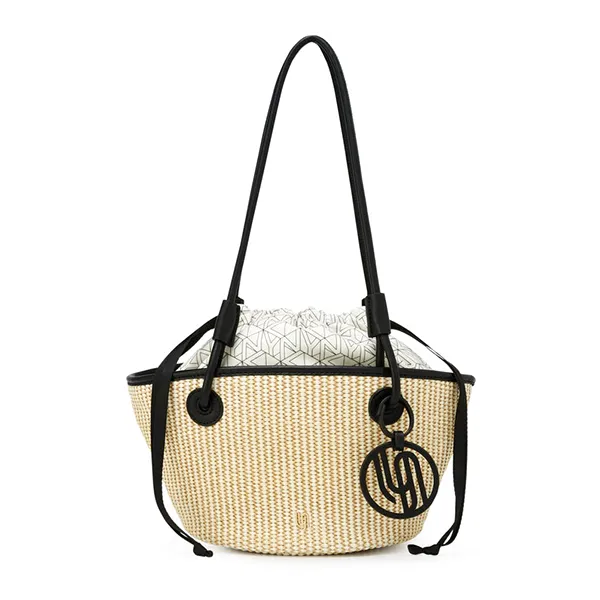Túi Tote Nữ Lyn Makayla Infinite Basket S Tote Bag LL25CBM147 Black Màu Đen Be