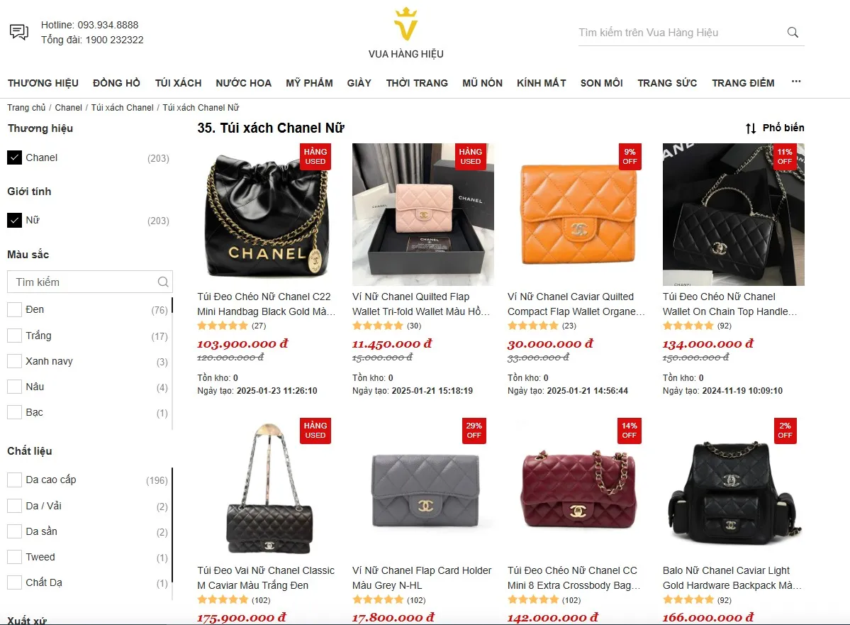 Vua Hàng Hiệu – Địa Chỉ Mua Sắm Hàng Hiệu Uy Tín