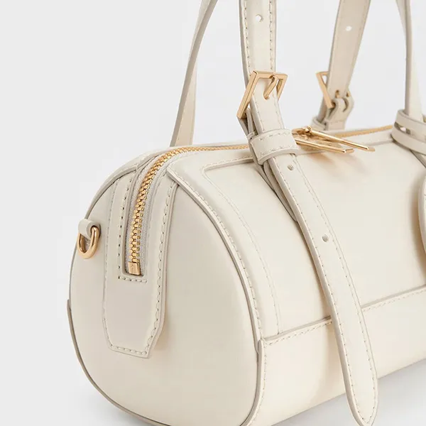 Túi Xách Nữ Charles & Keith CNK Enola Bowling Bag Cream CK2-30671730 Màu Kem