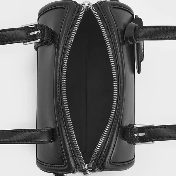 Túi Xách Nữ Charles & Keith CNK Enola Bowling Bag Noir CK2-30671730 Màu Đen