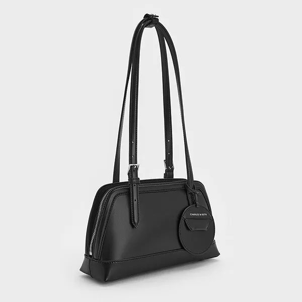 Túi Xách Tay Nữ Charles & Keith CNK Enola Elongated-Handle Bag CK2-30782521 Màu Đen