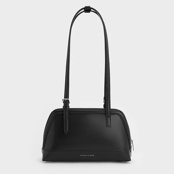 Túi Xách Tay Nữ Charles & Keith CNK Enola Elongated-Handle Bag CK2-30782521 Màu Đen