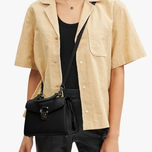 Túi Xách Tay Nữ Coach Women's Sammy Trapezoidal Handle Bag CJ812 Màu Đen
