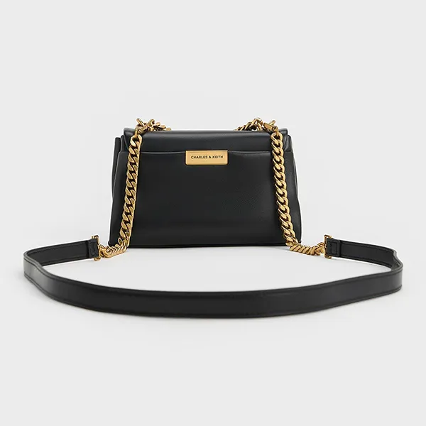 Túi Xách Tay Nữ Charles & Keith CNK Mini Kerry Rectangular Crossbody Bag Black CK2-80782516 Màu Đen