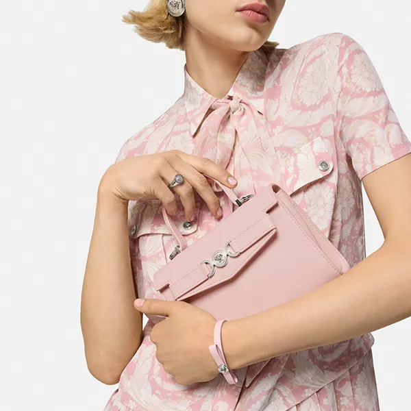 Túi Xách Tay Nữ Versace Medusa 95 Small Handbag 1013824 1A10795 Light Pink Màu Hồng Nhạt - Túi xách - Vua Hàng Hiệu