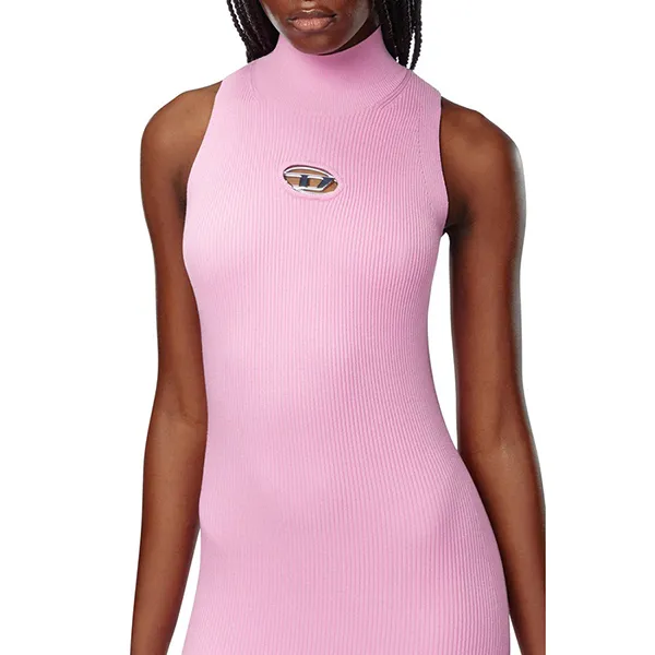 Váy Body Nữ Diesel Short Turtleneck Dress In Ribbed Knit A123960DLAX377 Màu Hồng Size S - Thời trang - Vua Hàng Hiệu