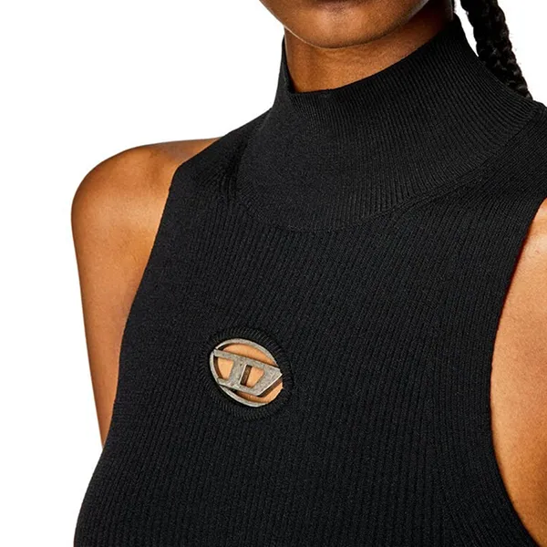 Váy Body Nữ Diesel Short Turtleneck Dress In Ribbed Knit Black A123960DLAX9XX Màu Đen Size S - Thời trang - Vua Hàng Hiệu