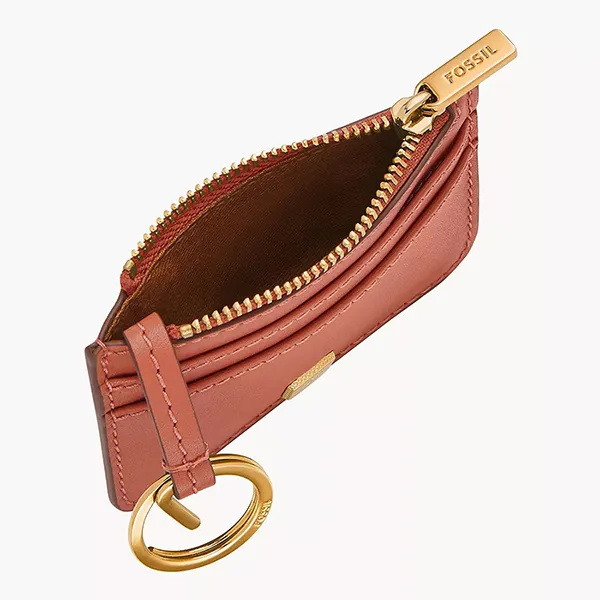 Ví Nữ Fossil Lennox Zip Card Case SL10078604 Màu Cam Đất - Túi xách - Vua Hàng Hiệu
