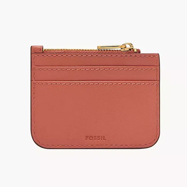 Ví Nữ Fossil Lennox Zip Card Case SL10078604 Màu Cam Đất - Túi xách - Vua Hàng Hiệu