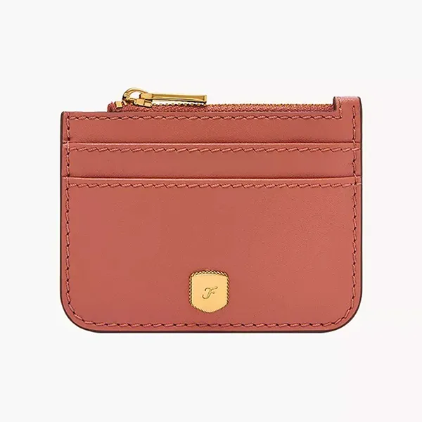 Ví Nữ Fossil Lennox Zip Card Case SL10078604 Màu Cam Đất - Túi xách - Vua Hàng Hiệu