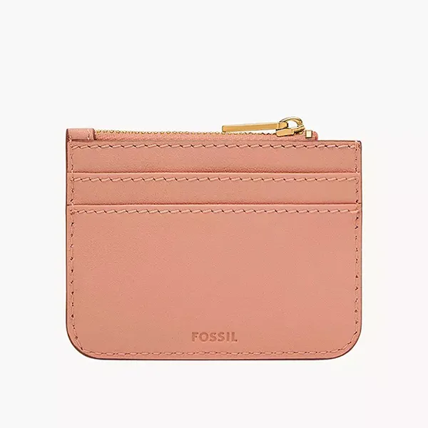 Ví Nữ Fossil Lennox Zip Card Case SL10078681 Màu Hồng Phấn - Túi xách - Vua Hàng Hiệu