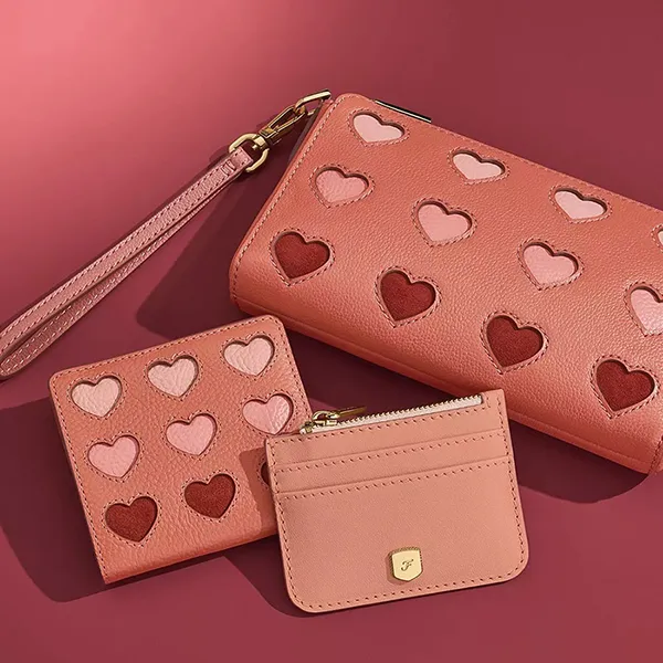 Ví Nữ Fossil Lennox Zip Card Case SL10078681 Màu Hồng Phấn - Túi xách - Vua Hàng Hiệu