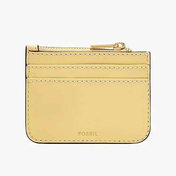 Ví Nữ Fossil Lennox Zip Card Case SL10078746 Màu Vàng - Túi xách - Vua Hàng Hiệu