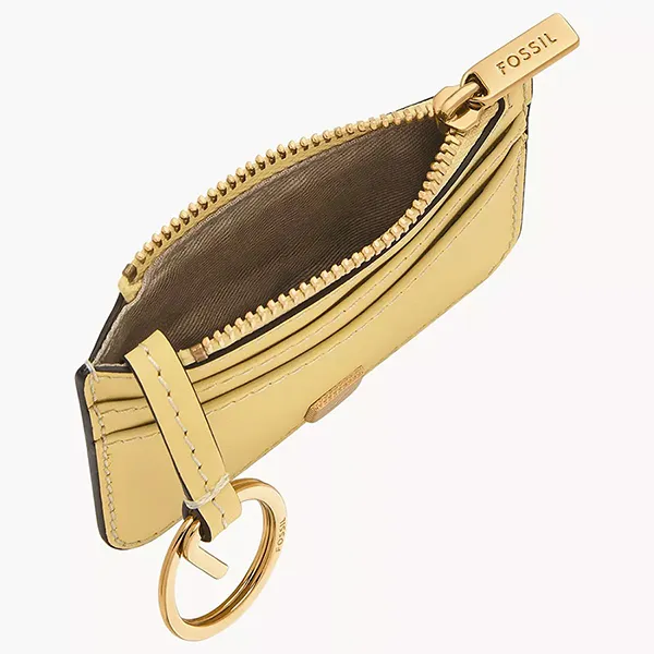 Ví Nữ Fossil Lennox Zip Card Case SL10078746 Màu Vàng - Túi xách - Vua Hàng Hiệu