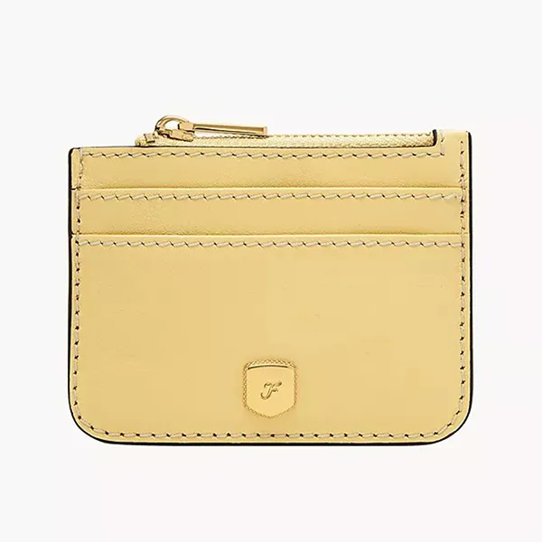 Ví Nữ Fossil Lennox Zip Card Case SL10078746 Màu Vàng - Túi xách - Vua Hàng Hiệu