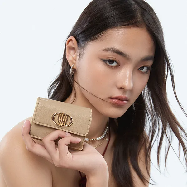 Ví Nữ Lyn Fray Infinite Short Wallets Beige LL25MWF823 Màu Be