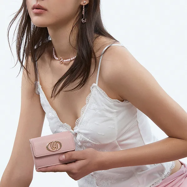 Ví Nữ Lyn Fray Infinite Short Wallets Pink LL25MWF823 Màu Hồng