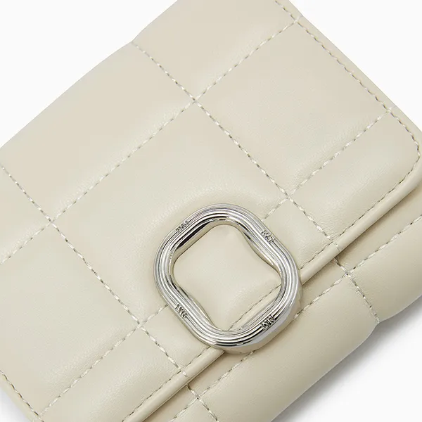 Ví Nữ Lyn Persy Short Wallet Light Beige LL25CWS002 Màu Trắng Kem