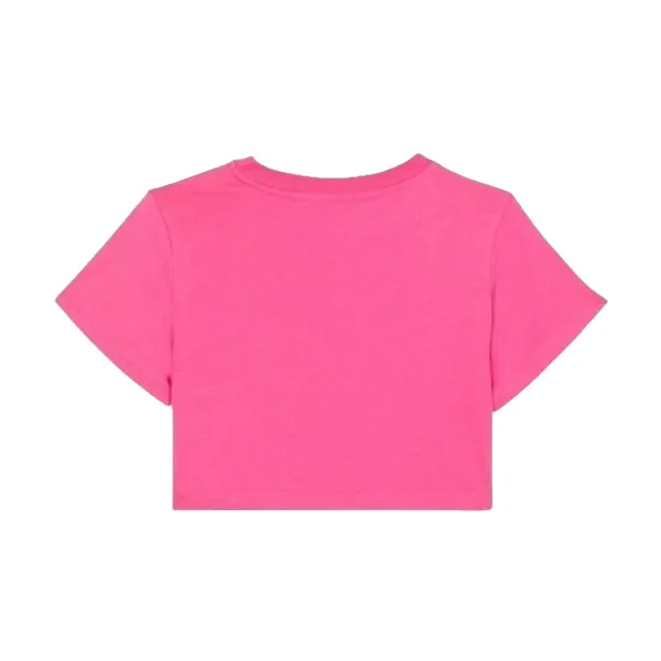 Áo Croptop Trẻ Em Balmain Logo Fuchsia Tshirt BW8A61 Z0082 50VRS Màu Hồng Đậm Size 12