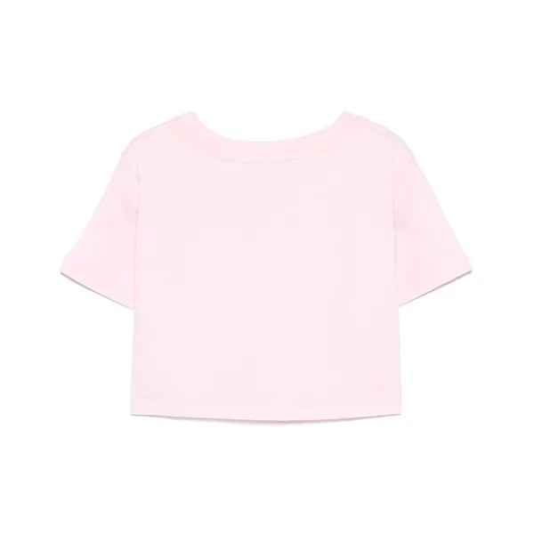 Áo Croptop Trẻ Em Balmain Logo Fuchsia Tshirt BW8A61 Z0082 511FU Màu Hồng Nhạt Size 12