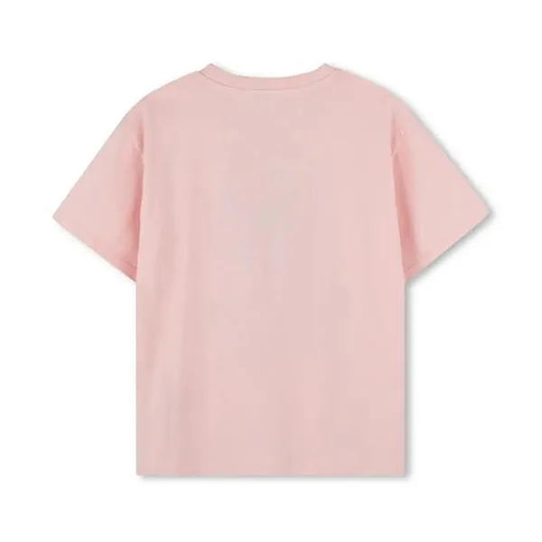 Áo Croptop Trẻ Em Balmain Logo Tshirt K61058-45Z Màu Hồng Họa Tiết Size 14
